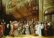 George Hayter Christening of the Prince of Wales in St.George's Chapel oil on canvas